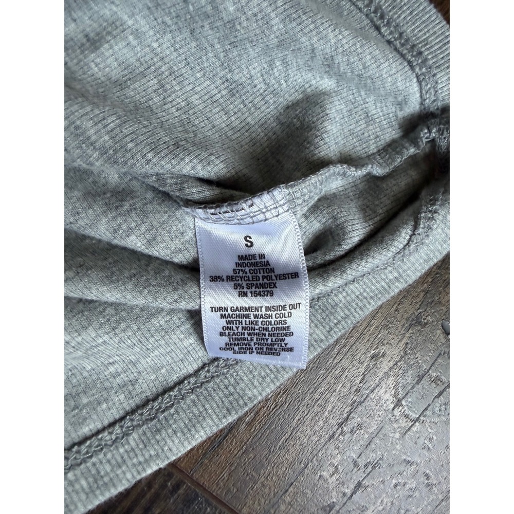 Aeropostale Seriously Soft Ciao Roma Baby Tee Gray Ribbed Tee S 0103 - Picture 3 of 3